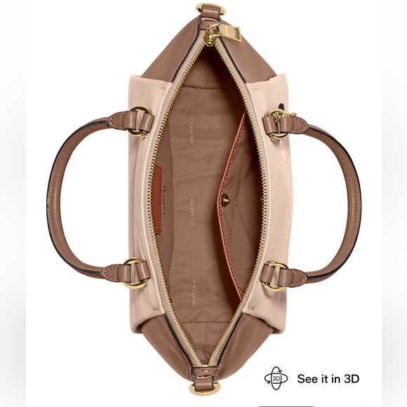 Coach Badge Jacquard Elise Satchel with Convertible Straps NWT - Picture 14 of 16